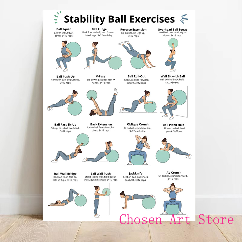 Affiche de calendrier d'exerci - Sports Equipment Poster avis et prix